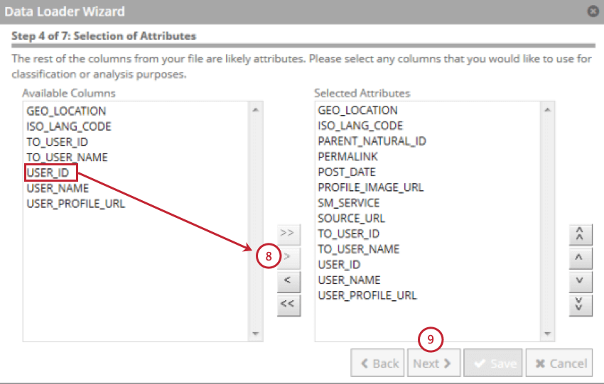 choosing structured attributes