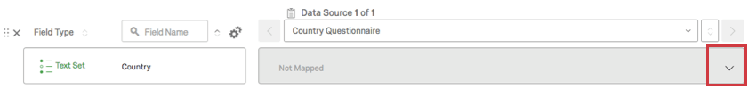 lighter grap now that unmapped, says not mapped, and has a downward arrow you can click to choose a new field