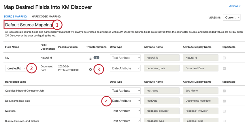 Überprüfen der Standardquellzuordnung