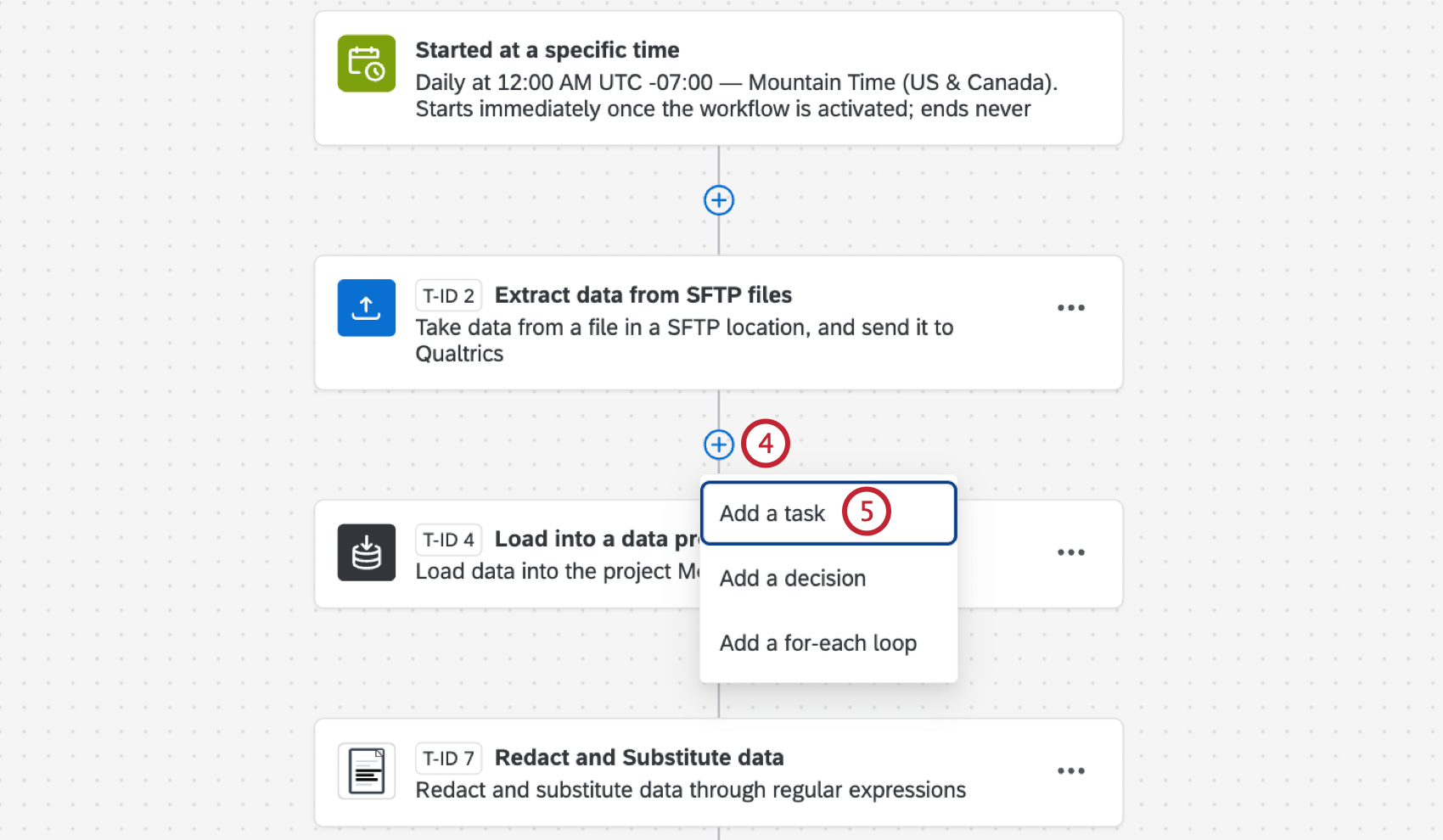hinzufügen einer Aufgabe zum Workflow