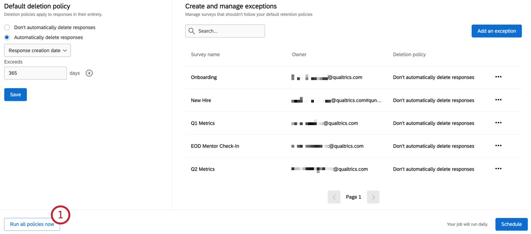 Schaltfläche „Alle Richtlinien jetzt ausführen“