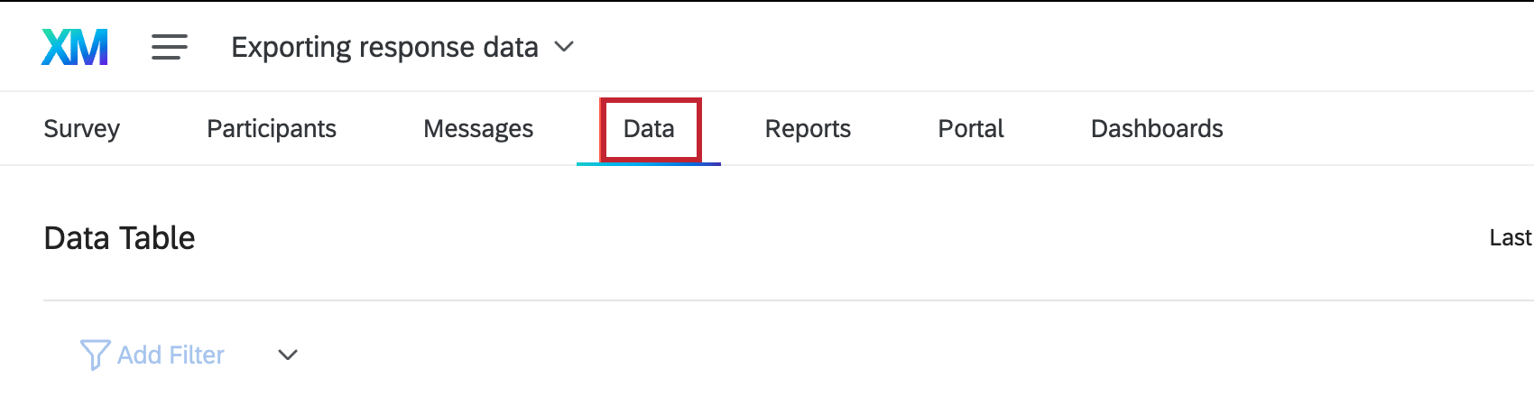 location of data section for 360