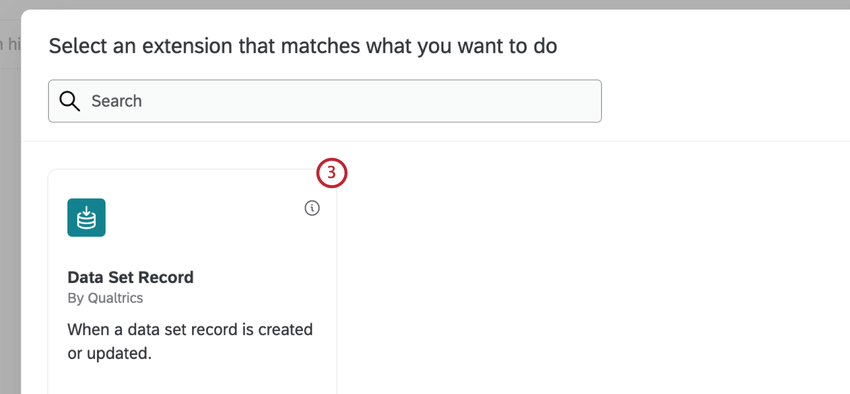 choosing the data set record event