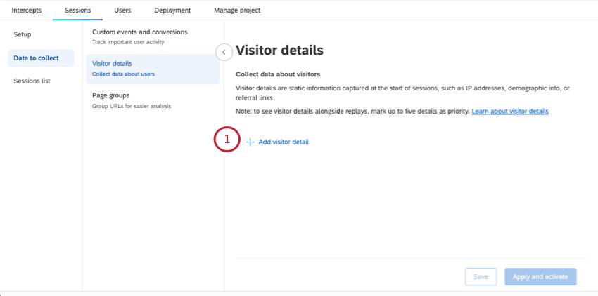 ajouter une information sur le visiteur