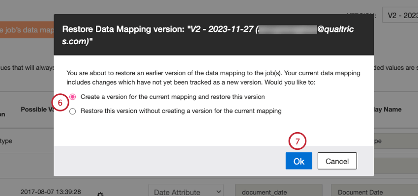 choosing how to handle past versions