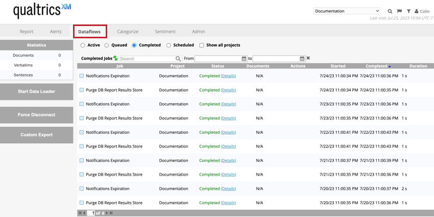 the dataflows tab in designer