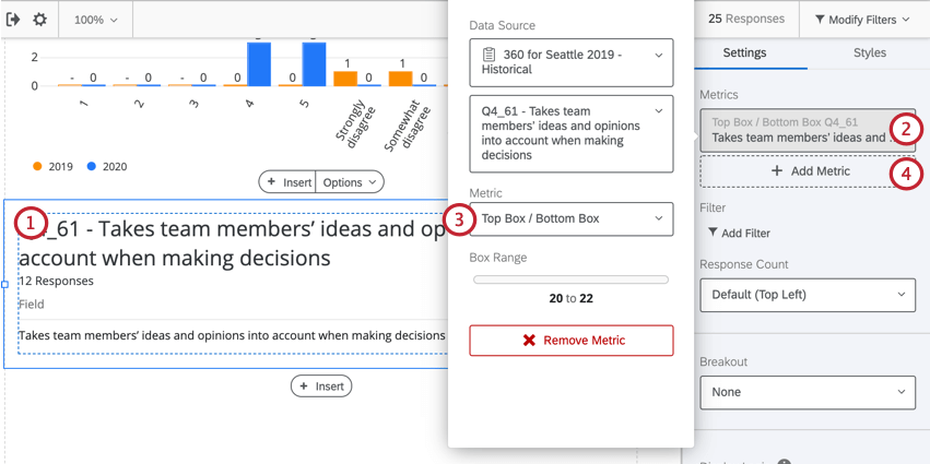 adding a metric to a visualization