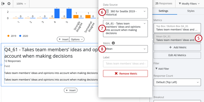 adding a second metric to a visualization