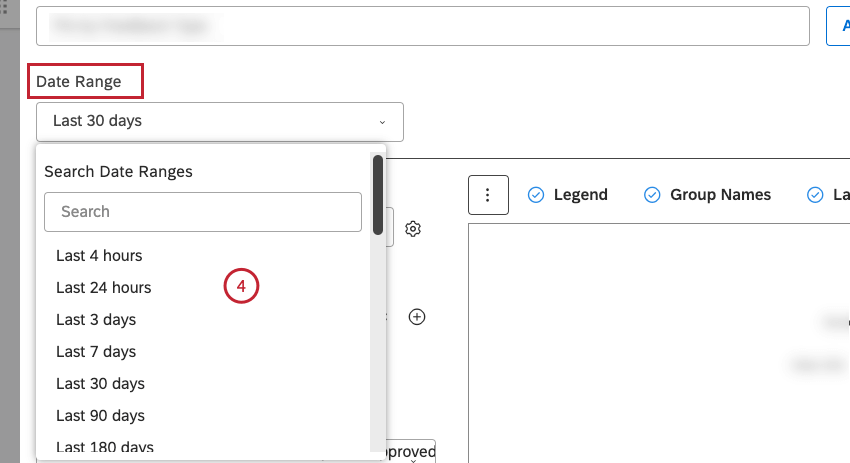 Select the date range for the report