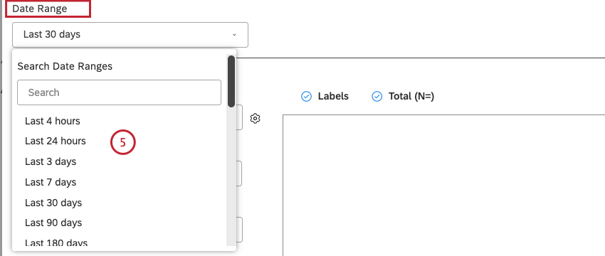 Select the date range for the report.