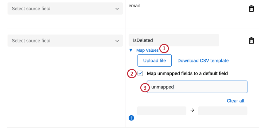 enabling the default option and entering a value
