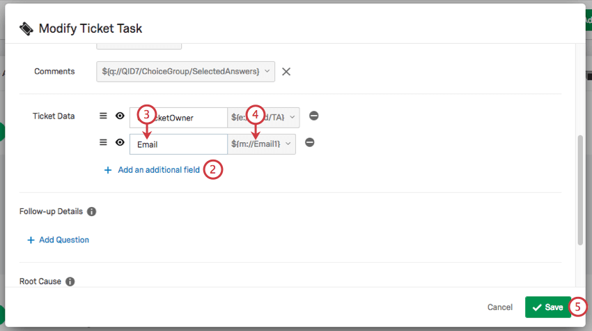 Fenster zur Ticketerstellung