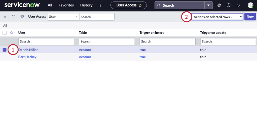 choosing users to remove access