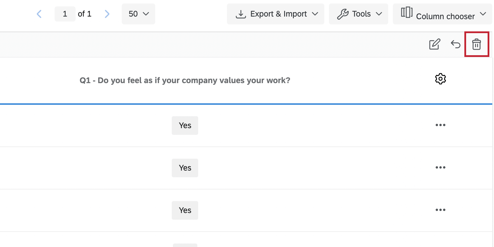 Cliccare sul pulsante Strumenti per espandere le opzioni di eliminazione dei dati