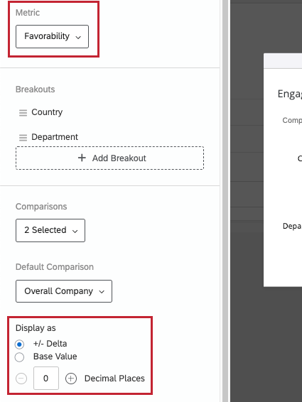 上部にメートル表示、下部に表示