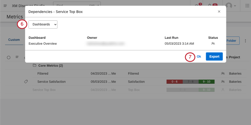 new dependencies window