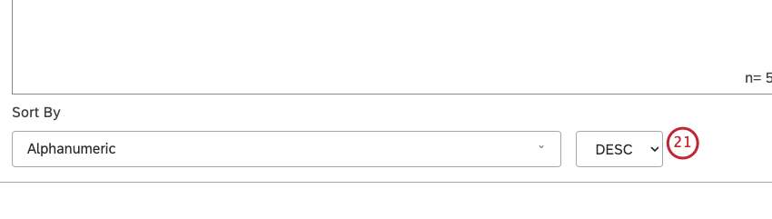 降順ソートを適用するにはDESCを選択します。