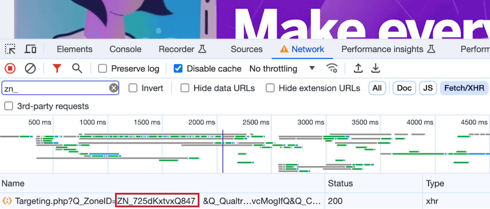 page views within the developer tab