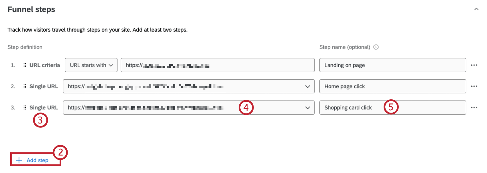 adding steps to a funnel