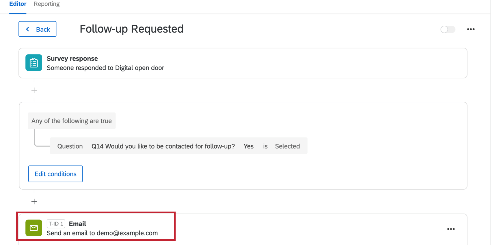 アクションは開いている。