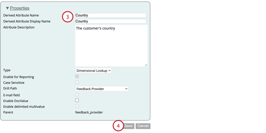 configuring the attribute