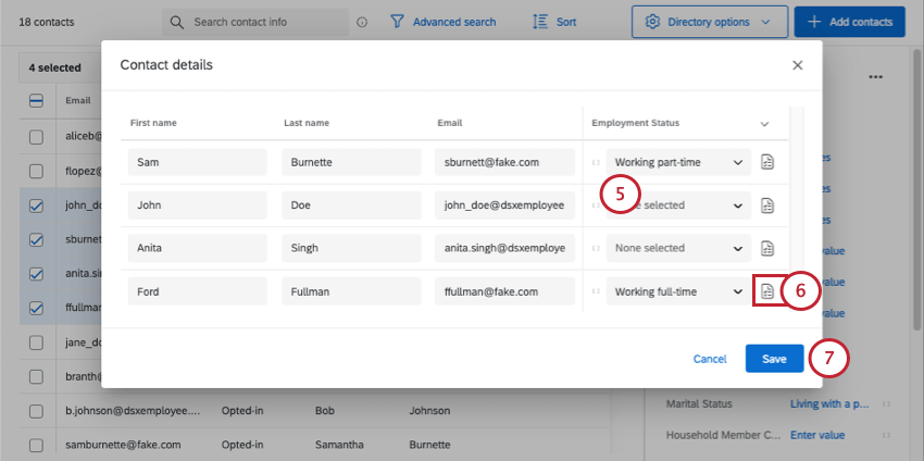 you can change the value for an embedded data. button next to it to apply its changes more widely