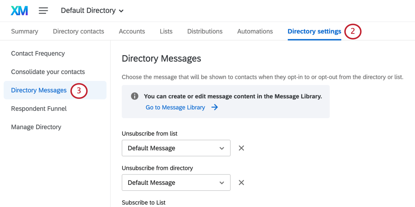Apertura dei messaggi della directory