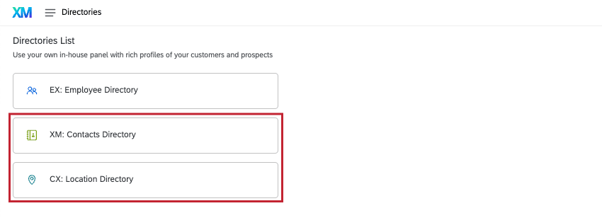 altre opzioni nella navigazione della directory