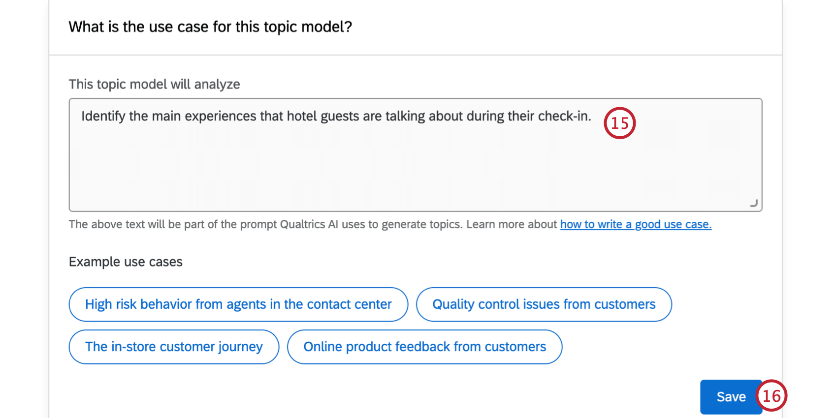 entering a use case prompt