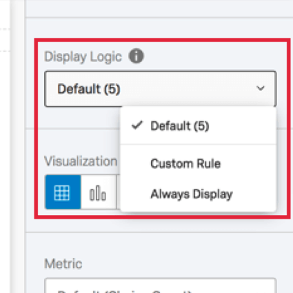 the display logic option