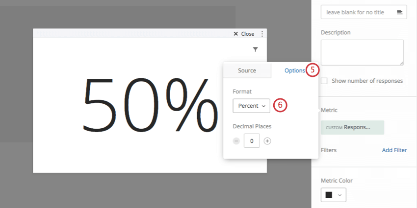Changing the number to a percentage