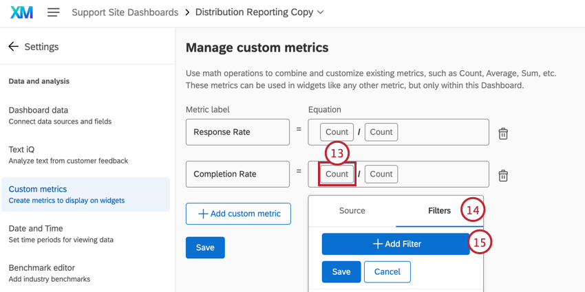 filtrer le numérateur
