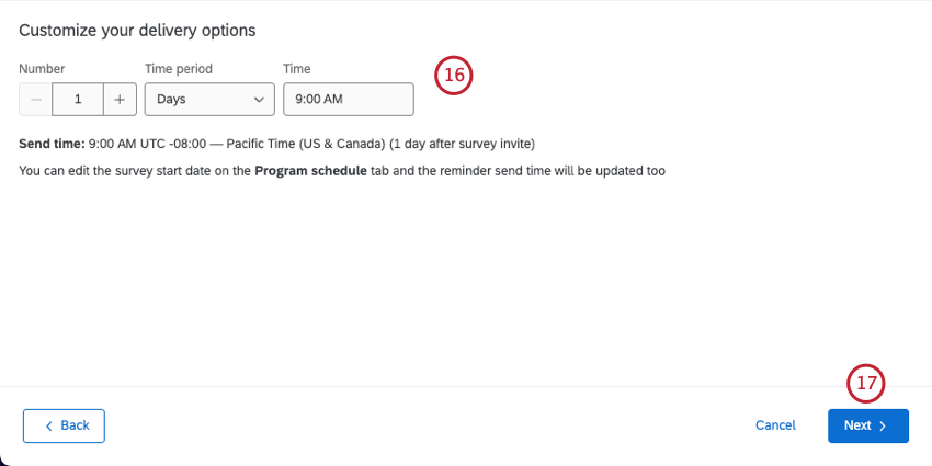 page qui dit "personnalisez vos options de livraison