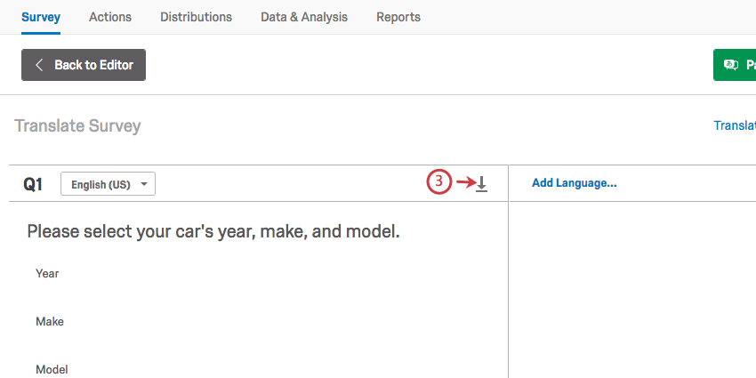 Página de tradução