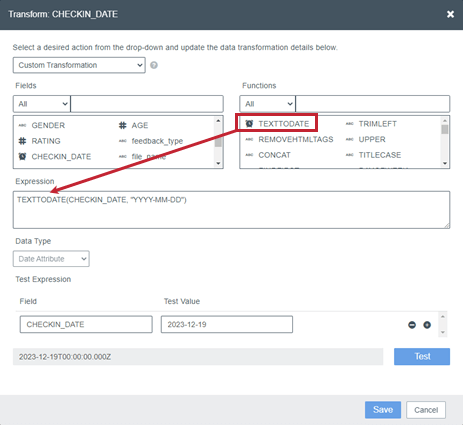 Arrastrar funciones al cuadro de expresiones