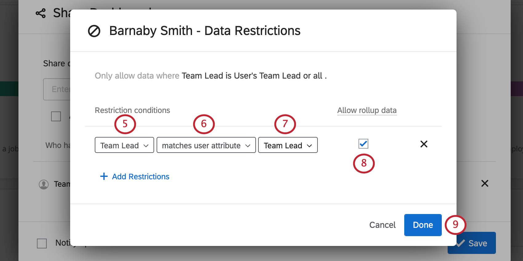Options described are selected in newest window