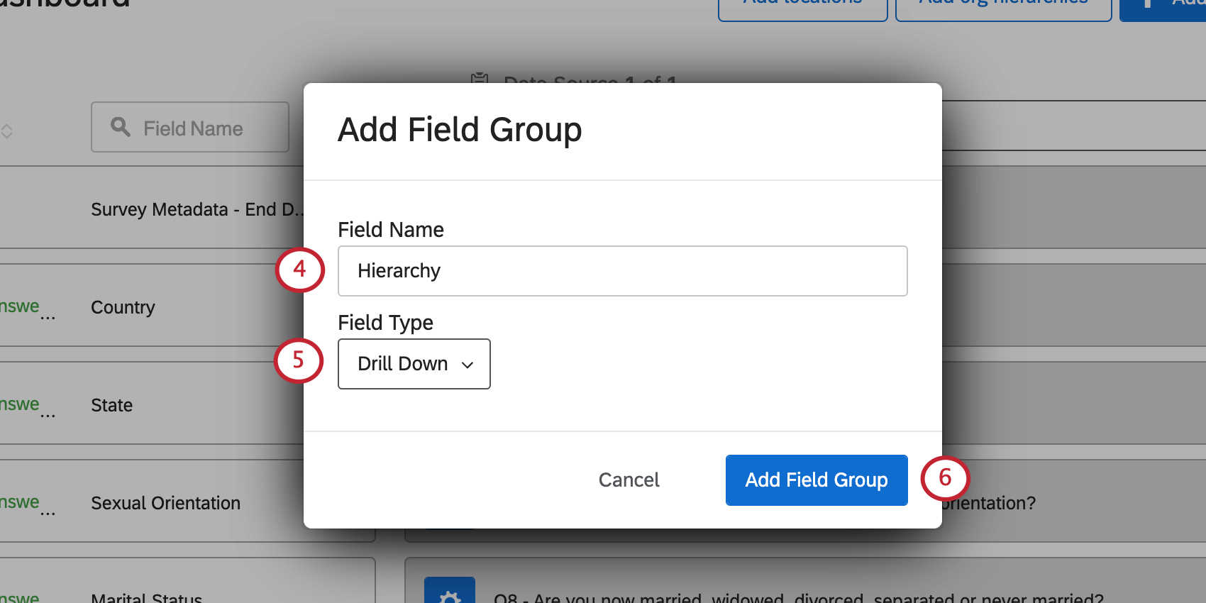 Finestra con le opzioni descritte