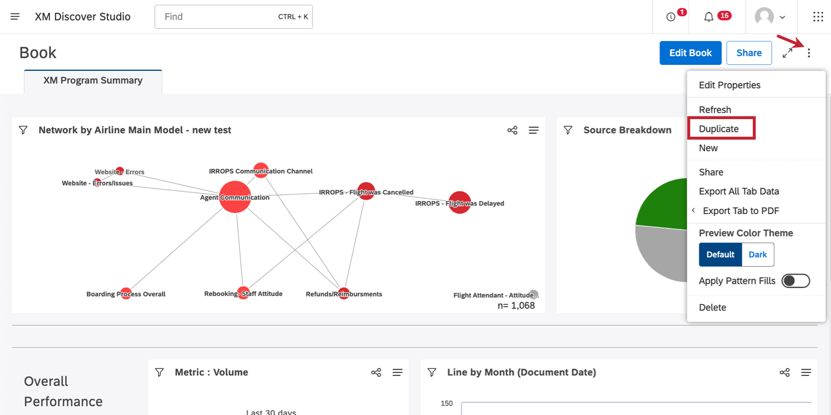 duplica sotto il menu a 3 punti