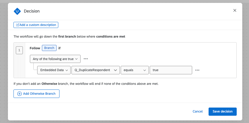 ramificação de identificação relevante