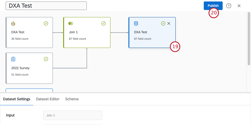 Adding an output and publishing changes