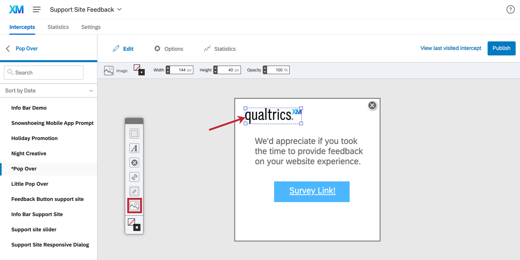 クリエイティブへの画像の追加