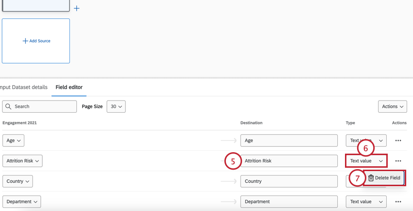 modifica del tipo di campo
