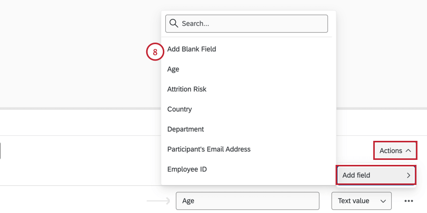 新しいフィールドの作成