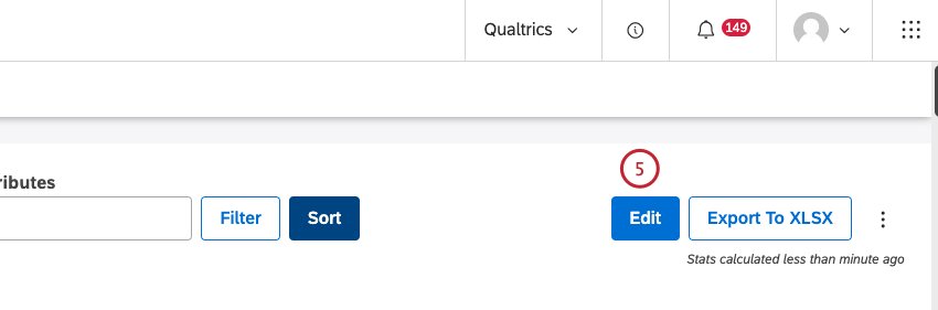 Una vez que haya seleccionado atributos o modelos, haga clic en Editar para realizar cambios en propiedades adicionales.