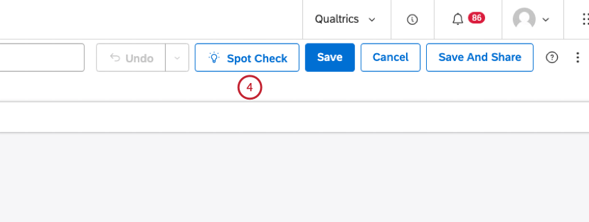 Botão de verificação pontual