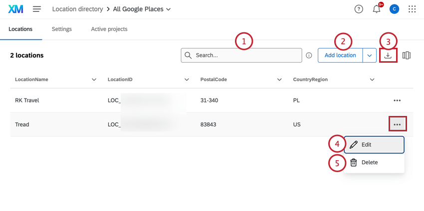 modifica delle posizioni in una directory