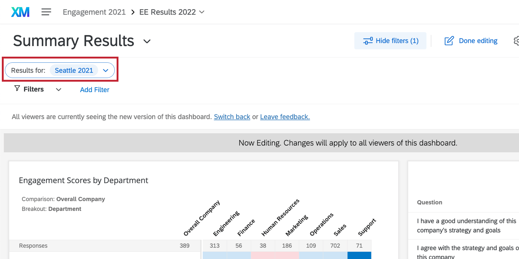 Add Filter dropdown along the upper-left asks for a hierarchy to be selected