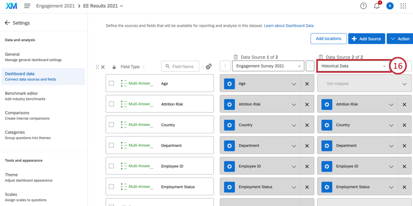 mapping a historical data source