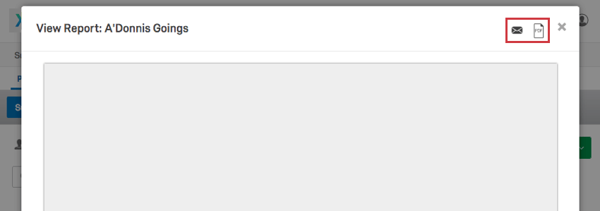 icons in the upper-right of the report