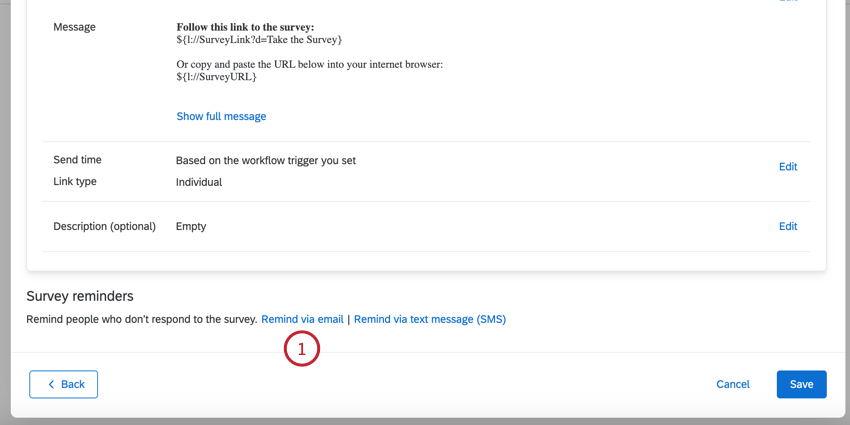adding an email reminder